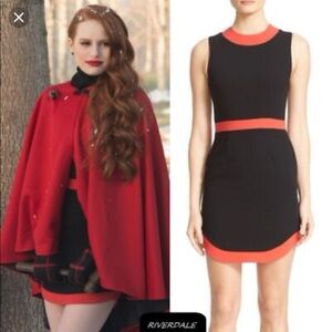 Alice + Olivia Black and Red Mini Dress